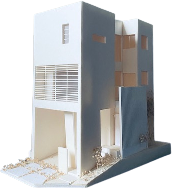 注文住宅の建築模型（内部ボリューム）